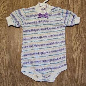 Vintage Purple Designed Baby Onesie